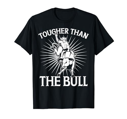 Più duro del bull bull Rider Bull Riding Cowboy Maglietta