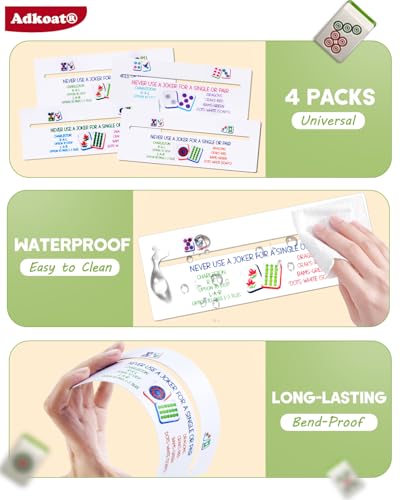 Adkoat 4PCS Mahjong Line Finder y Marcador de Línea miniatura 5