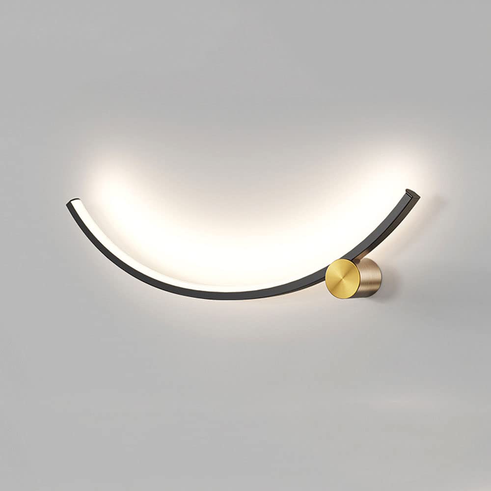 VDOQTLJT Linear Wall Light - Black Aluminum Sconces Modern LED Lighting High Transmittance Acrylic Long Tube Lights Compatible with Aisle Corridor Dining Room Living Bedroom Scon(3000K)