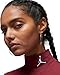 Nike Jordan Flight Women's Mock Neck Long-Sleeve Top (as1, Alpha, s, Regular, Regular, Cherrywood Red/Cherrywood Red)
