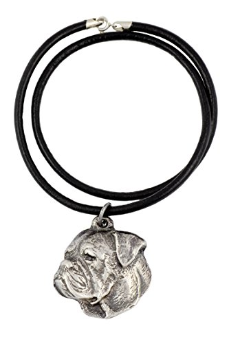 Preisvergleich Produktbild American Bulldog, Silber beschichtet Halskette, Limitierte Edition, Art Dog