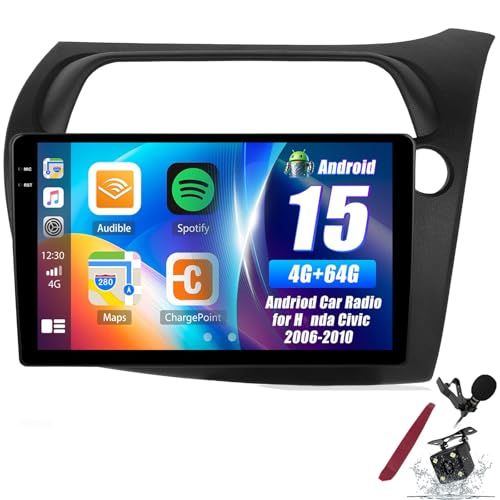 Autoradio Android pour Honda Civic avec CarPlay sans fil et écran tactile 2K