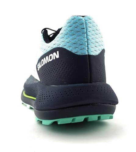 Salomon Pulsar Trail Hiking Shoes Womens Sz 8.5 Blue Radiance/Carbon/Yucca