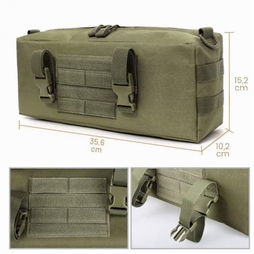 Pouch Molle táctico vertical WYNEX, bolsa de utilidad EDC de gran capacidad con correa, L 2