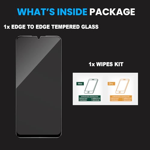 Image of ArmourPro Military Grade Gorilla Tempered Glass Screen Protector Compatible For Lava Storm Play (6.75 Inch) With Easy Installation Kit| Edge To Edge Coverage |Black