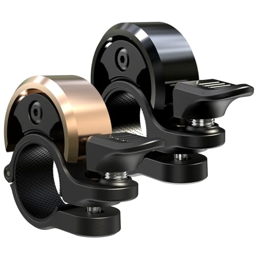 Greallthy Bicycle Bell, Mini Aluminium Alloy Bell Bicycle Super Loud Bicycle Bell, 2025 Upgrade Bicycle Bell for MTB Road Bike Ebike Mountain Bike, 19-25.4 mm Handlebars