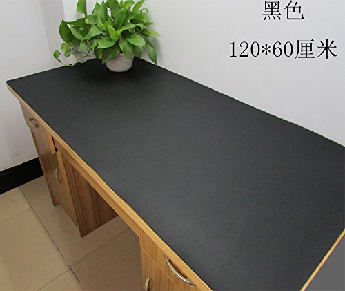 Tapis de souris noir en cuir grand format pour table informatique et écriture