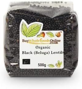 Buy Whole Foods Organic Black (Beluga) Lentils (500g)