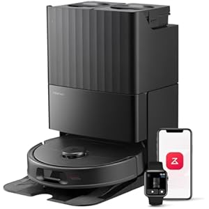 roborock QV 35S Robot Vacuum Cleaner Set, 10,000 pa Suction, Dual Anti-Tangle System, Two 10 mm Brooms, Reactive Technology & PreciSense LiDAR Navigation, All-in-One Station