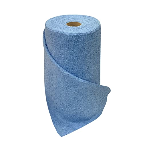 Eurow Microfiber Tear-A-Towel Roll, 11 By 12 Inches, Blue, 75 Pack #TOP1
