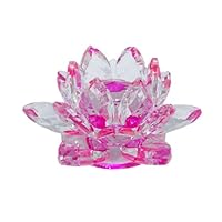 Amazon.co.jp: ルナリ 蓮の花 クリスタル ガラス 置物 オブジェ