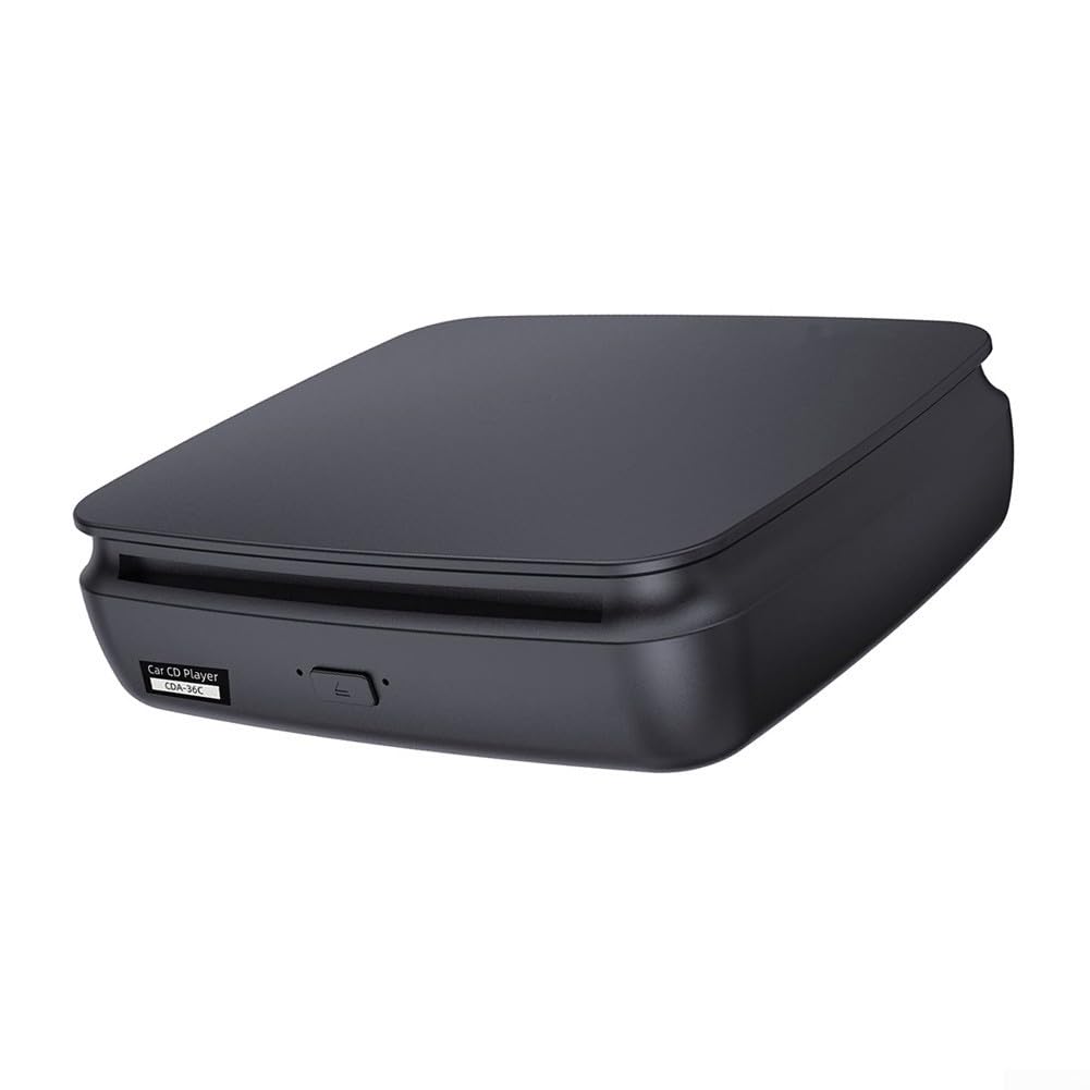CD portatile per auto con lettore DVD con USB e, compatto disco esterno Musica, Play, ABS Build, finitura nera, uso domestico di viaggio