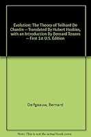 Evolution: The Theory of Teilhard De Chardin B003VC6WGU Book Cover