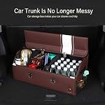 Ergocar Foldable Car Trunk Organizer, Luxury Leopard Print, 3-Compartment, Waterproof, Black - Image 5