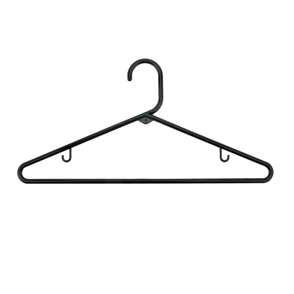 NAHANCO Plastic Tubular Hangers - 16 1/4" White (Pack of 144)
