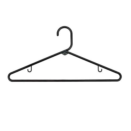 NAHANCO TBB - Perchas tubulares de plástico resistentes (144 unidades), color negro