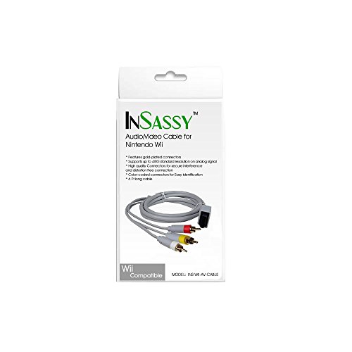 InSassy (TM) Audio/Video Cable for Nintendo Wii