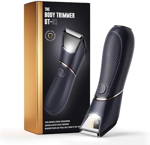 Body Hair Trimmer for Men:Pubic Hair Trimmer with Mirror & LED - ...