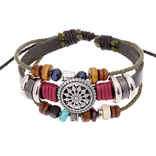 Bracelet cuir femme noir au look bohème idéal pour accessoiriser vos tenues