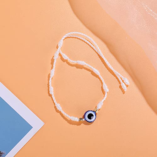 Image of Caiyao Evil Eye Bracelet - Handmade Adjustable Red Black String Knot Lucky Kabbalah Protection Bracelet