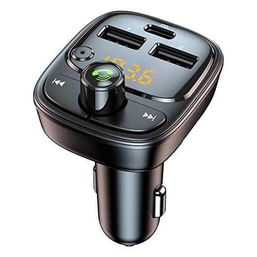 Bluetooth 5.3 FM Transmitter Car Adapter, Wireless Radio MP3 Player Stereo Music Audio Receiver Hands Free Calling, 42W (PD 30W & 12W) USB C Car Charger for iPhone, Support TF Card & USB Disk (Black)