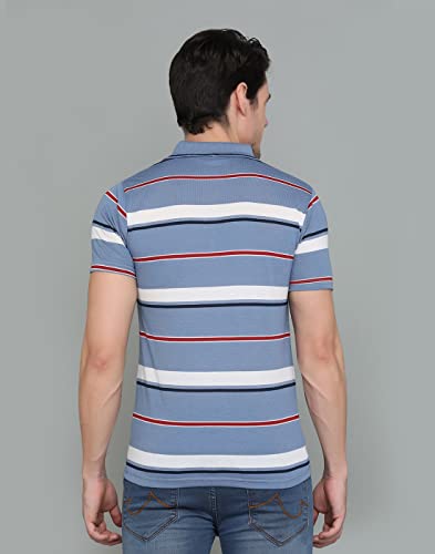 Image of INKKR Striped Men's Polo Neck T-Shirt Combo