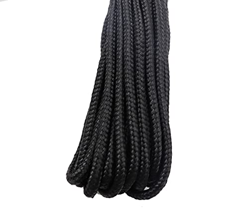 Cordón de nailon satinado negro de 6 mm y alta resistencia para macramé 3