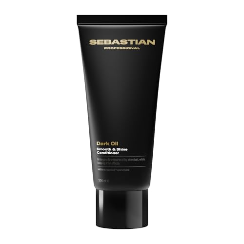 Sebastian Professional Dark Oil Smooth and Shine Conditioner – Entwirrende Haarpflege für trockenes & frizziges Haar – Haarspülung mit seidigem Glanz & Anti-Frizz-Effekt – 200 ml