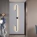 Wall Sconce Linear Wall Light Fixture Black Wall Lamp Geometric Hardwired Sconces Wall Lighting Modern Long Strip Wall Mount Lights for Living Room Bedroom Indoor Wall Washer