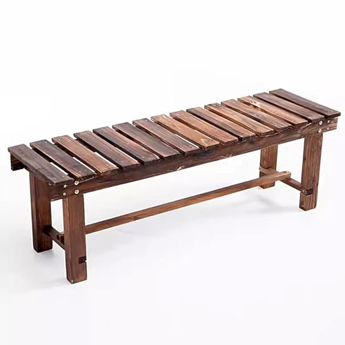 Banc d'extérieur en bois compact 90 cm pour petit balcon et jardin