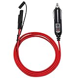 KUNCAN 5FT 12V Car Cigarette Lighter Male Plug to Sae Quick Release Connector Extension Cable, 16AWG Heavy Duty Cord with Sae Connection, Replacement Car Battery Charger with LED Light, 10A Fuse