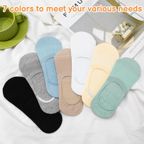 Utensilsto 7 Paare Füßlinge für Damen, Füsslinge Damen 35-40 Rutschfeste unsichtbare Sneakersocken Kurze Sneaker Socken Ballerina Socken