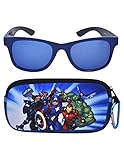Avengers Kids Sunglasses with Kids Glasses Case, Protective Toddler Sunglasses