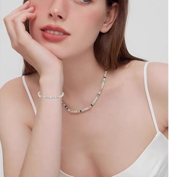 Silver Boho Beaded Bracelets for Women, Adjustable Stackable Stone Bracelet Trendy Jewelry Gifts for Mom, Friend, Her - Image 4