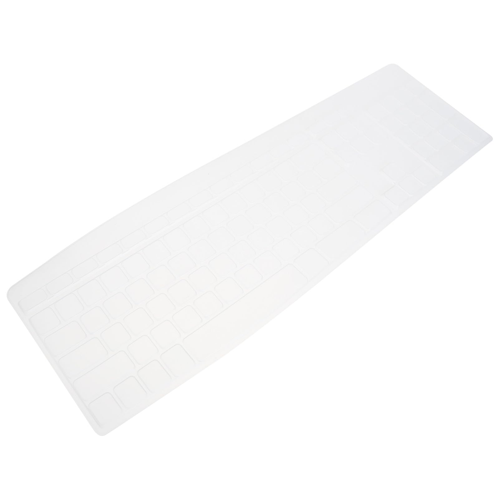 Funda de teclado de silicona transparente que reduce ruido y protege 8