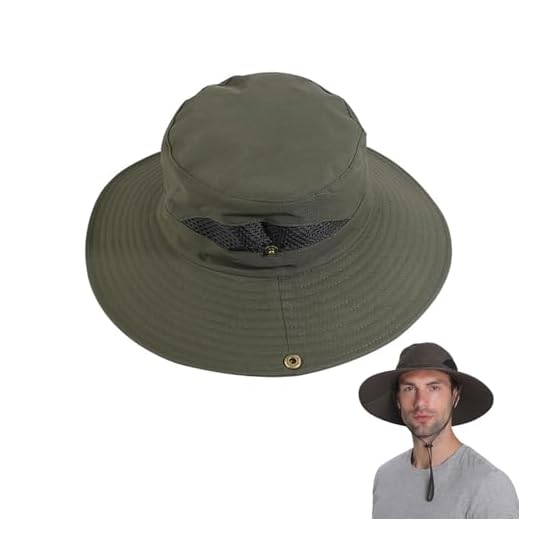 Homeaura® Sun Protection Hat for Men and Women | Breathable Mesh Wide Brim Round Summer Hats Caps for Hiking Travel Camping Trekking Beach Fishing Gardening | Stylish Hat for Men (Green)