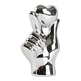 XLWLLNJ 磁器置物ハート像装飾ギフトグッズ彫刻テーブル装飾結婚式リビングルームデスク寝室, シルバー（手付）