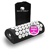 BED OF NAILS Original Acupressure Pillow — 2,142 Pressure Points — Acupuncture Pillow for Neck & Back Pain & Stress Relief — FSA/HSA Eligible, with Carry Bag, Size 15 x 6 x 4”, Jet Black
