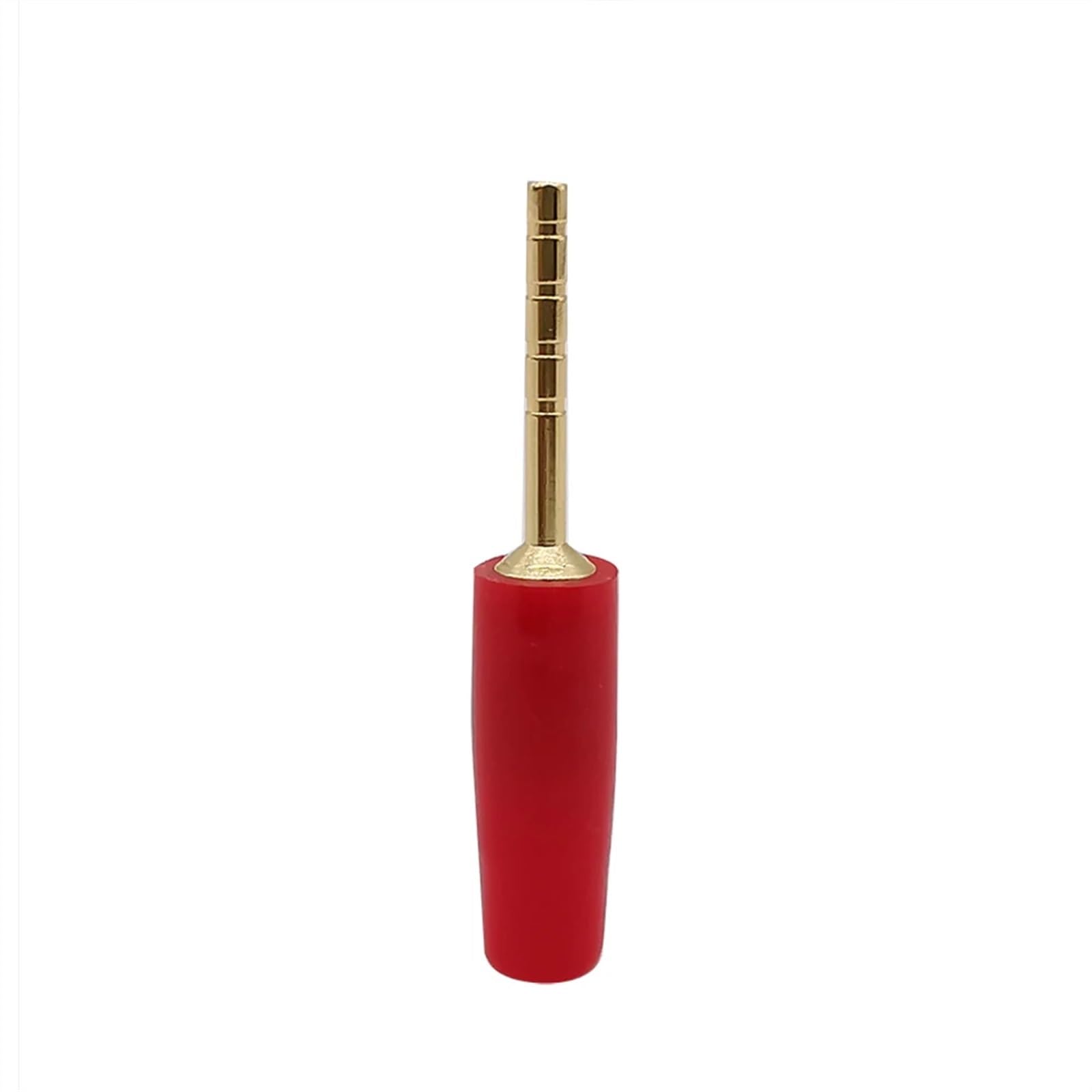 Bornes de fiche Banane de 2mm, 10 pièces, connecteur de Broche de câblage en cuivre plaqué Or, Petit Adaptateur de fiche Banane(10Red)