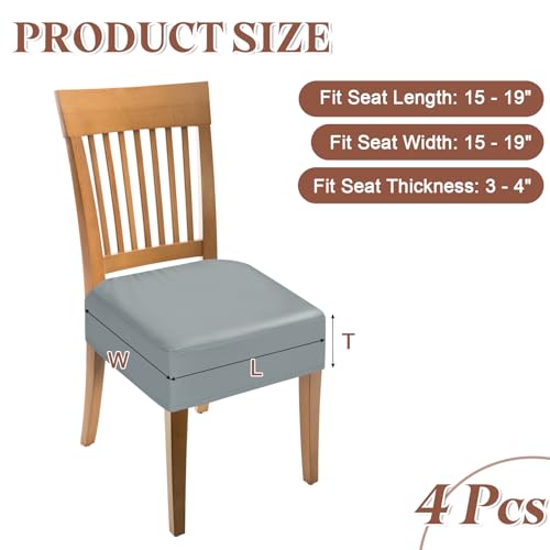 Housse de siège de chaise imperméable lot de 4 pour rénover des chaises abîmées
