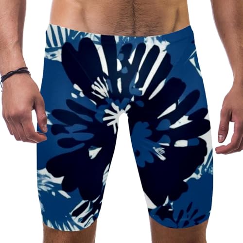 Jammer natation compétition homme à motif feuilles colorées S-3XL