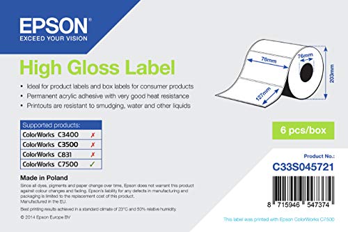 Epson High Gloss Die Cut - vue 2