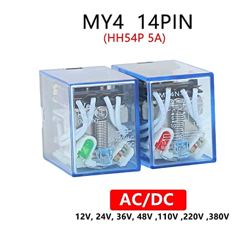 Interrupteur MY4 110V DC à contacts 5A pour automatisation d'ateliers et machines