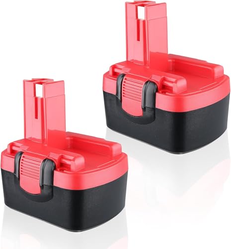 PERSEVER 14.4V 4800mAh NiMH BAT140 Battery, Compatible with Bosch 14.4V Battery, Suitable for 14.4V Cordless Power Tools BAT038 BAT040 BAT041 2607335694 2607335264 2607335465 2607335711 (2 Packs)