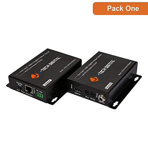 J-Tech Digital Hdbaset Hdmi Extender 4K@60Hz 4:2:0 Hdcp2.2 Poc Bundle With 100 Ft 23Awg Cat6 Unshielded (Utp) Ethernet Cable 100% Pure Copper High Performance #TOP1