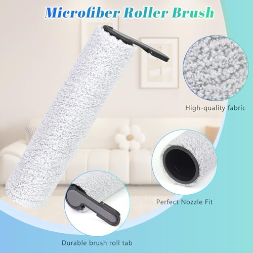 Image of Only Version 2 for Tineco Floor One S7 PRO / S6 Wet and Dry Vacuum Cleaner Replacement Parts 7 Pieces Accessories 3 Roller Brushes + 3 HEPA Filters + 1 Cleaning Brush, Part No. FW221100US