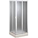 Forte BSE102001 Cabina de Ducha modelo angular reducible, Color Blanco, 80 x 80 x 185 cm