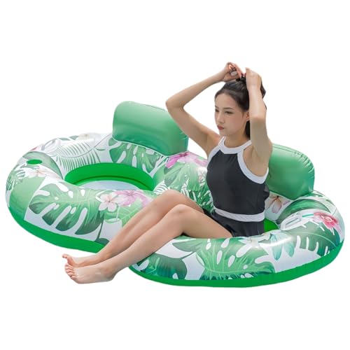 Tumbona de piscina bronceada | Tumbona de agua inflable de PVC, de natación multifuncional para parque de atracciones Viajes y Jardín