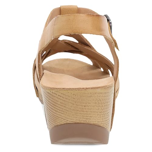 Image of Dansko Tinley Fisherman Wedge Sandal for Women - Cushioned, Contoured Footbed for All-Day Comfort and Support - Adjustable Hook & Loop Straps with Buckle Detail