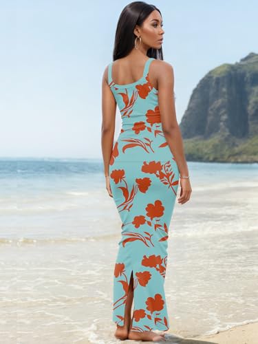 Image of Nimsruc Women Summer Long Dress Casual Slip Sexy Slim Sleeveless Bodycon Maxi Dresses for Women 2024